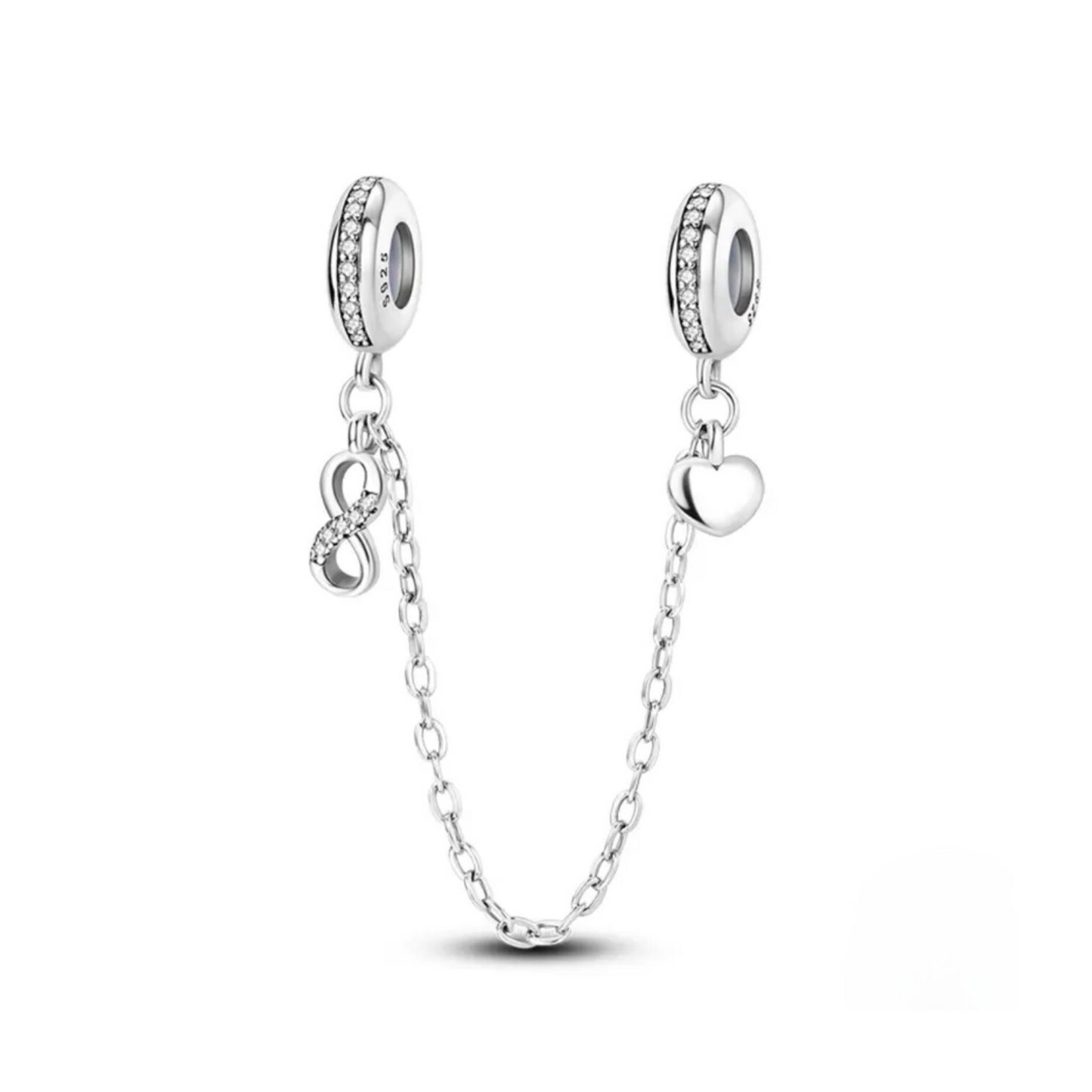 Bracelet, Charm and Safety Chain / El Amor Nunca Muere