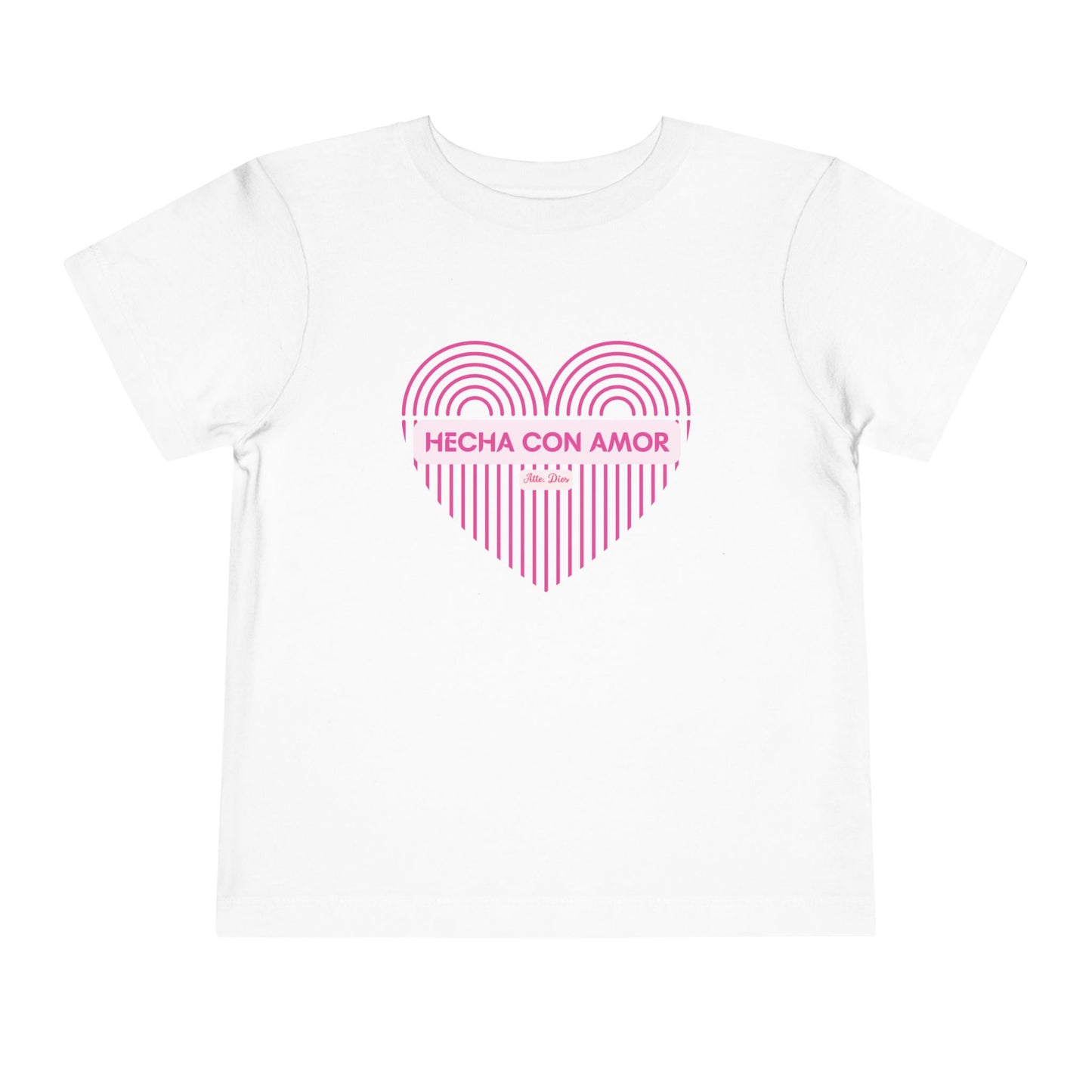 Camiseta para Niña Pequeña de Manga Corta - Hecha con Amor