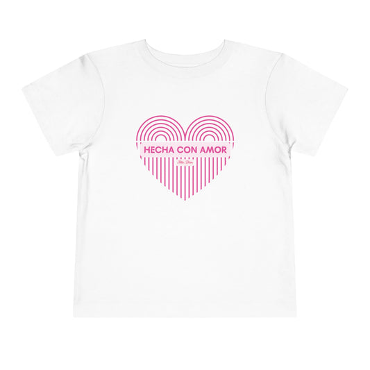 Camiseta para Niña Pequeña de Manga Corta - Hecha con Amor