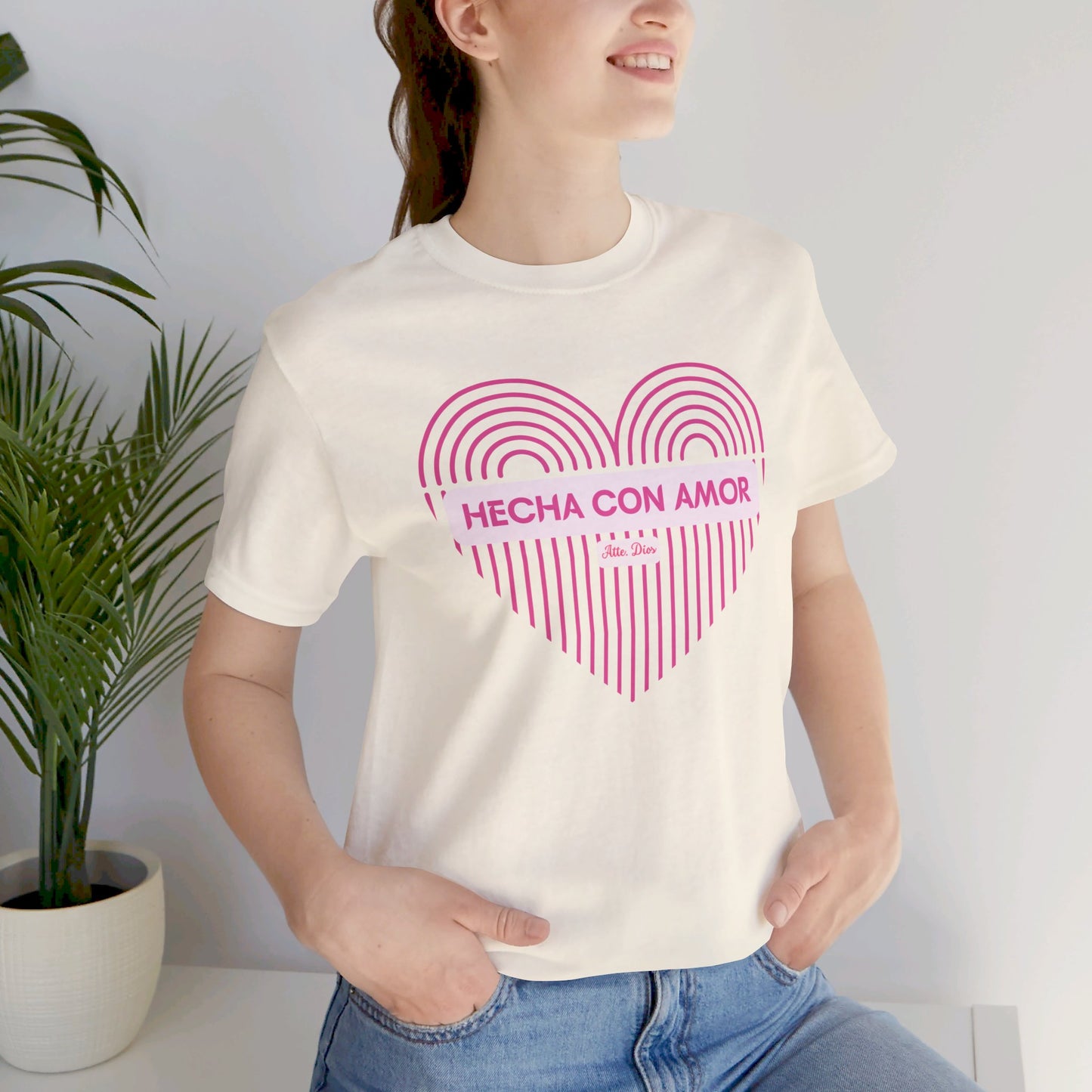 Camiseta para Mujer  - Corazón Hecha con Amor