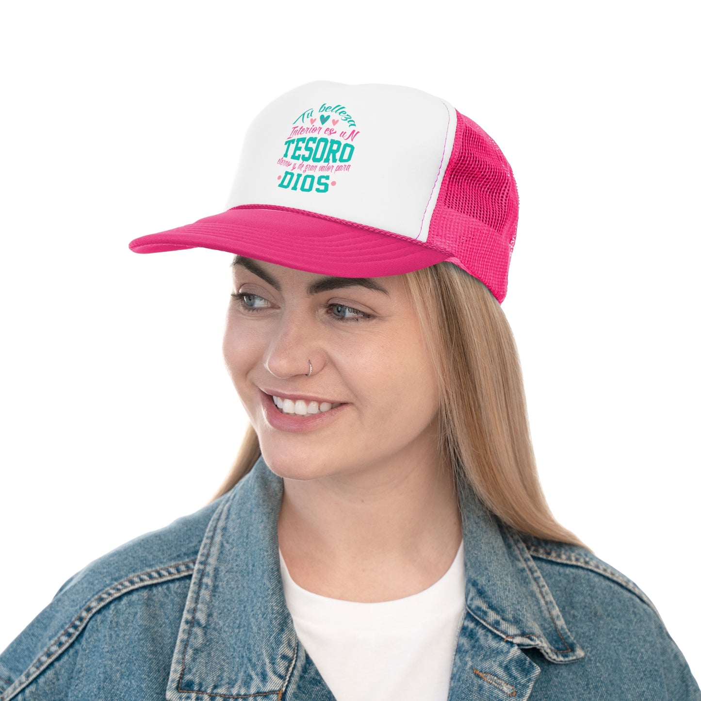 Tu belleza Interior es un Tesoro para Dios - Gorra, Cachucha Cristiana Rosada Mujer