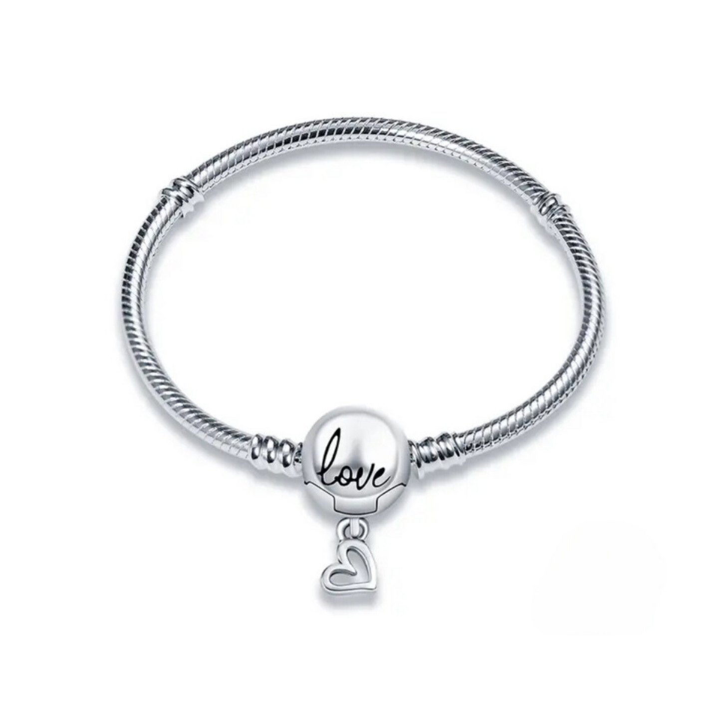 Bracelet, Charm and Safety Chain / Eternal Love y Corazones