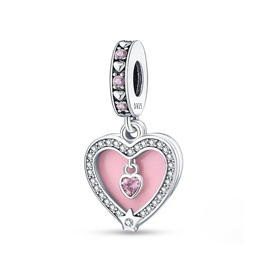 Bracelet, Charm and Safety Chain / Eternal Love y Corazones